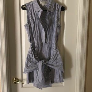 JOA small tank dress. Shirt tie front/ open back